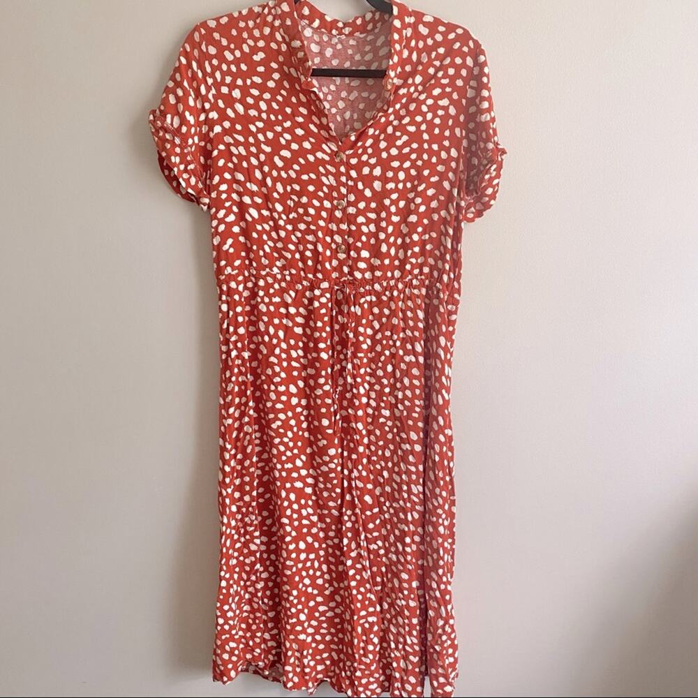 Hope’s Taking Over Midi Dress Rust Large